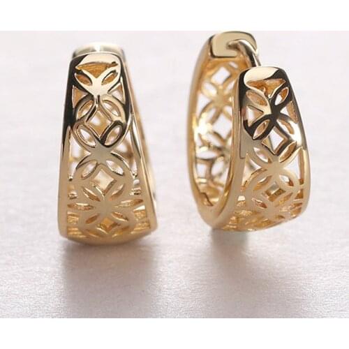 Unisex Elegant Ear Ring Hoop Earing Stud Jewelry Charm Antique Design Women Earrings Hollow Out Fashionble Cuff Earrings Jewelry