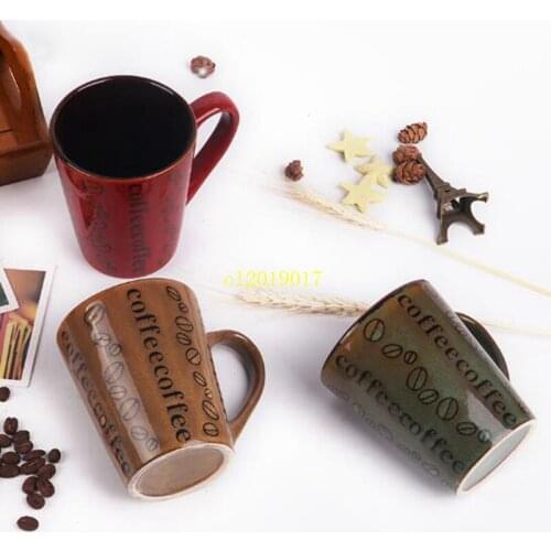 European Simple Ceramic Cup Kiln Glazed Retro Mug Coffee Cup