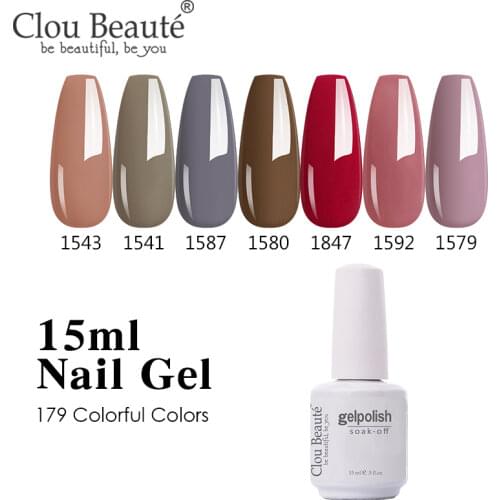 Clou Beaute Gel Nail Polish Glitter For Manicure Set Nail Art Need Base Top Coat Gel Polish Manicure Gel Lak Polishes Nails