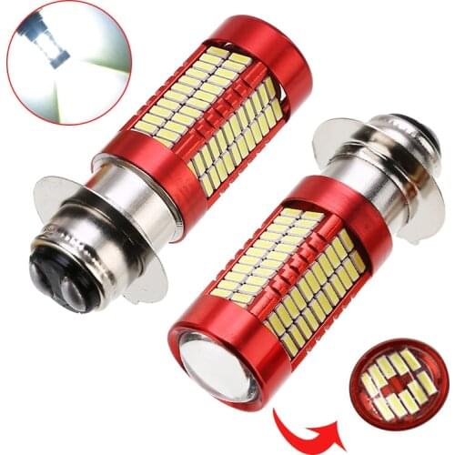 2pcs DC12V-24V 50W Motor Signal Door Light Super Bright H6M 102LED Headlight Bulb For Yamaha YFZ450R Rhino 700 Raptor YFM660 TRX