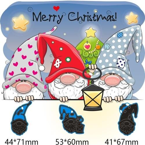 44*71/53*60/41*67mm Santa Claus New Metal Cutting Dies Scrapbook paper template Embossing DIY Paper Card Craft
