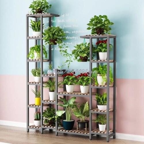 Flower stand TV wall indoor living room modern minimalist small space succulent flower shelf balcony multi-layer mobile plant st