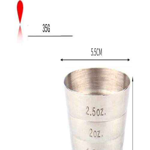 Stainless steel Measure Cup Shot Bar Mixed Cocktail Beaker 2.5Oz Bartending Measuring Cup Bar Tools Kitchen Tools 1Pc WALK KNOW