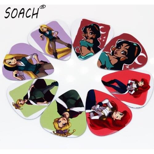 SOACH 10pcs Newest The cartoon princess Guitar Picks Thickness 0.71mm guitar pick ukelele Guitar Accessories