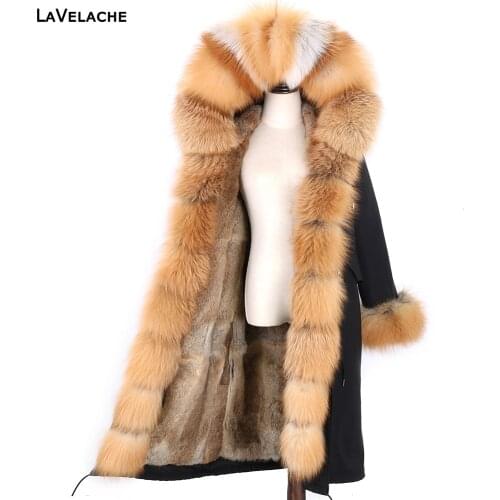 2020 New Waterproof Winter Jacket Real Fur Coat Women X-Long Parka 7XL Real Rabbit Fur Liner Natural Raccoon Fur Collar Hooded