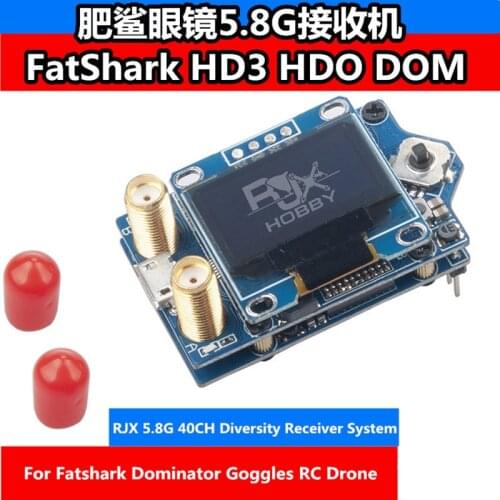 Fatshark Glasses 5.8G 40CH Diversity Receiver System For Fatshark Dominator Goggles RC Racing Drone