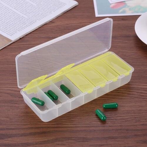 14 Grids 7 Days Weekly Pill Case Medicine Tablet Dispenser Organizer Pill Box Splitters Pill Storage Organizer Container