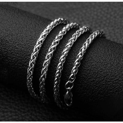 Fashion titanium steel necklace keel chain flower orchid chain men and women stainless steel necklace jewelry wholesale