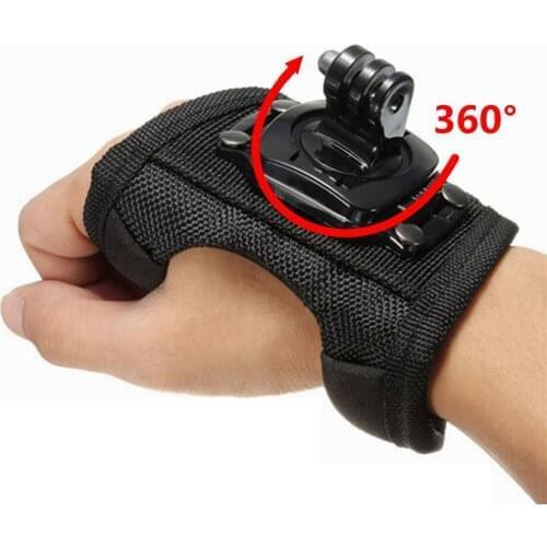 360 Degrees Wrist Band Arm Strap Belt Tripod Mount for GoPro Hero 8/7/6/5/4/3+/2 Camera Fist Adapter Band for Go Pro Accessories