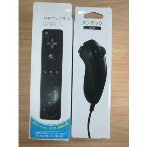 2 in 1 Build in Motion Plus For W-ii Remote controller + Nunchuck for Nintend Wiii Wireless Gamdpad Joystick
