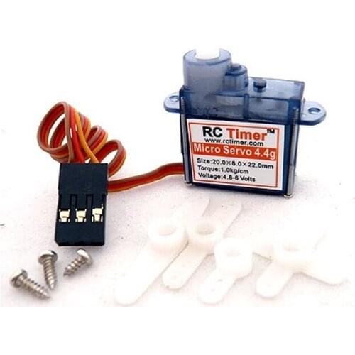 RCTIMER 4.4g 3.7g Micro Servos Light Servo For Airplane Helicopter indoor and small park flyers