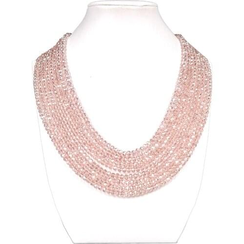 Luxury Classic Female Engagement Jewelry Fashion Crystal Necklace 8 rows Necklace woman Wedding Party Bridal Jewelry 17-24inches