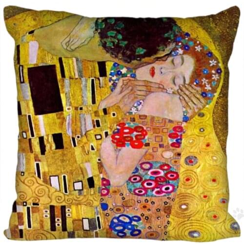 Nice Gustav Klimt #2 Pillowcase Custom Soft 35x35 cm,20X20cm (One Side) Pillow Cover Zippered Pillow Case