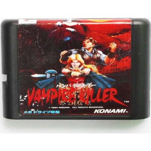 Vampire Killer PAL-J/NTSC-J Game Cartridge 16 bit MD Game Card For Sega Mega Drive For Genesis