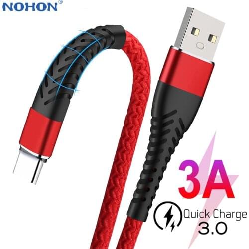 1M 2M 3M USB Type C Data Charger Cable For Samsung S9 S10 Xiaomi mi 9 Note 7 8 10 K20 Pro USBC TypeC Fast Charge Cord Phone Wire