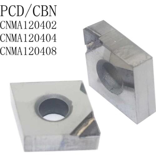 1Pcs CNMA120402 CNMA120404 CNMA120408 PCD CBN Diamond Inserts Blade External Turning Tool Lathe For CNC lathe turning cutter