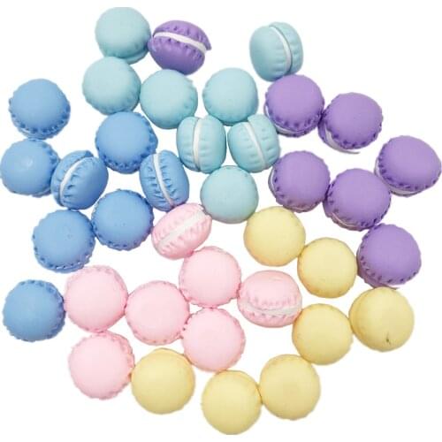 10Pcs/lot Mixed Clay Macaron Miniature Food Artificial Cake DIY Scrapbooking for Phone Decoration Crafts Making Embellishments