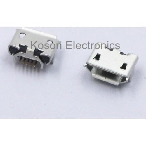 10pcs Micro USB Connector Jack Female Type 5Pin SMT Tail Charging socket PCB Board High Quality