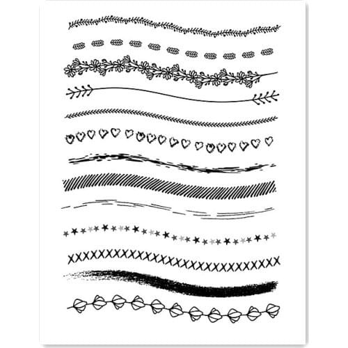 14*18CM Flowers lines Transparent Seal Clear Stamps Silicone Seal Roller Stamps DIY Scrapbook Album / Card Production Easter