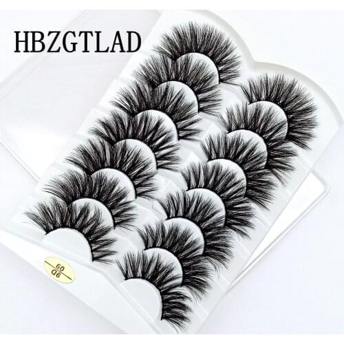 7/8 pairs natural false eyelashes Volume fake lashes long makeup 3d mink eyelashes eyelash extension mink eyelashes for beauty