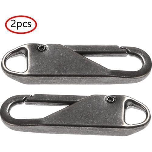 2 Metal Zipper Sliders Instant Repair Kits Jacket Jean Fixer Pullers Durable Backpack Luggage Puller Slider DIY Clothing Zippers