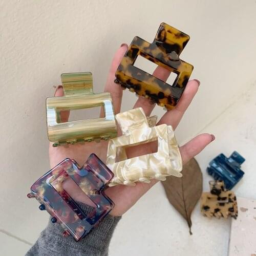 2020 Korean Leopard Acetate Hair Claw Acrylic Hair Clips Girls Hairpins Crab Claws Clamp Hair Accessories for Women