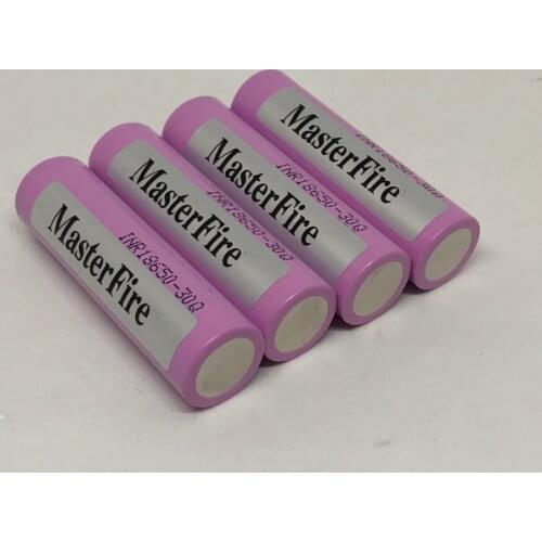 4pcs/lot MasterFire Original 3.7V 3000mAh 18650 Battery INR18650 30Q Discharge 15A Rechargeable Lithium Batteries for Samsung