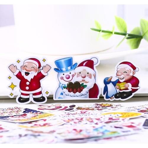 40pcs creative cute self-made Christmas Santa Claus scrapbooking stickers /decorative sticker /DIY craft photo albums