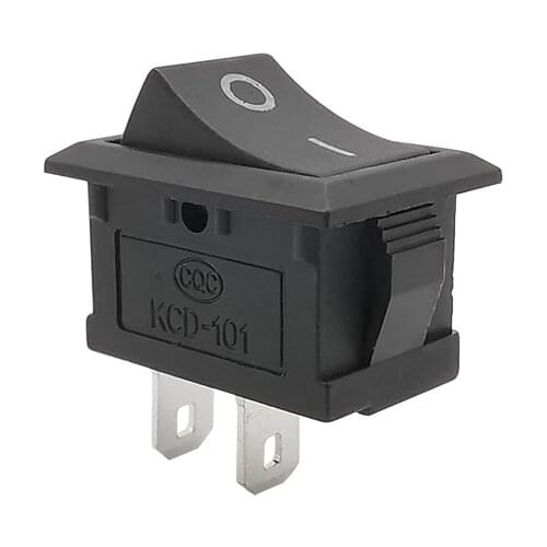 5Pcs/lot Black KCD1-101 15*21mm 2Pin Ship Type Switch ON/OFF 6A/250V 10A/125V AC Power Boat Rocker Switch