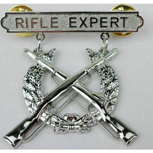 US USMC Marine Corps Rifle Qualification Expert Shooting Badge Pin Reproduction armyshop2008