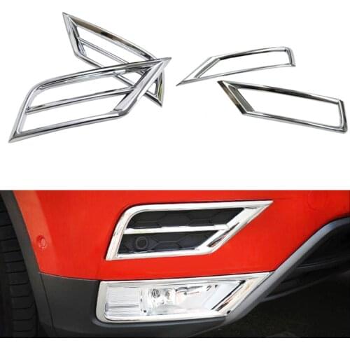 Car-styling Tiguan 2017 2018 For Volkswagen Tiguan 2 MK2 2016 Front Grill Fog Lights Lamps Frame Trim Stickers Cover Accessories