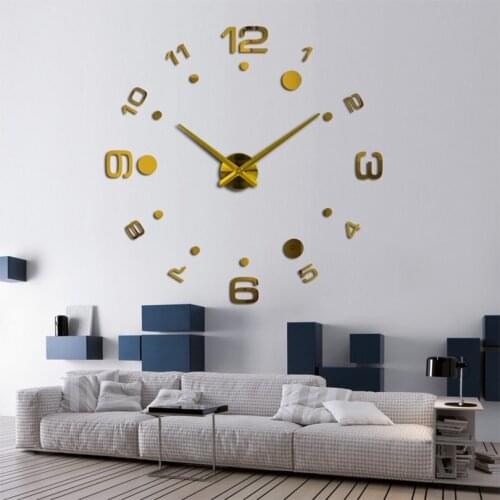 Large wall clock relogio de parede home living room decoration clocks Wall stickers clock on wall 3 d