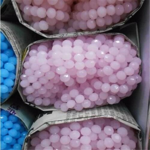 4/6/8/10mm Rondelle Austria Faceted Crystal Glass Beads Loose Spacer for Jewelry Making