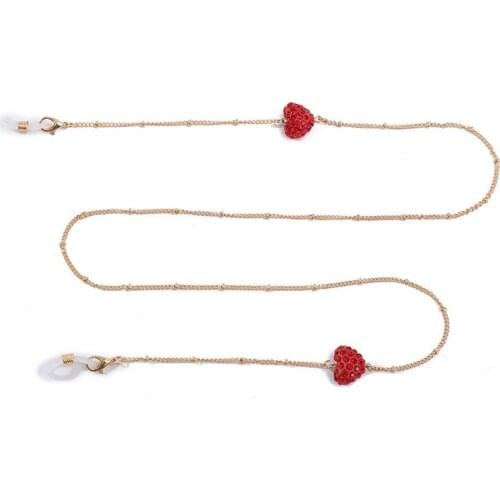 Sunglasses Masking Chains For Women Acrylic Crystal Eyeglasses Chains Lanyard Glass 2021 New Fashion Jewelry Wholesale Heart