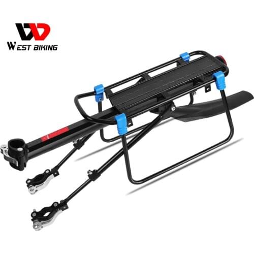 WEST BIKING MTB Bicycle Carrier Holder Stand Luggage Rack Aluminum Bicycle Cargo Racks For 20-29 Inch Shelf Cycling Rear Racks