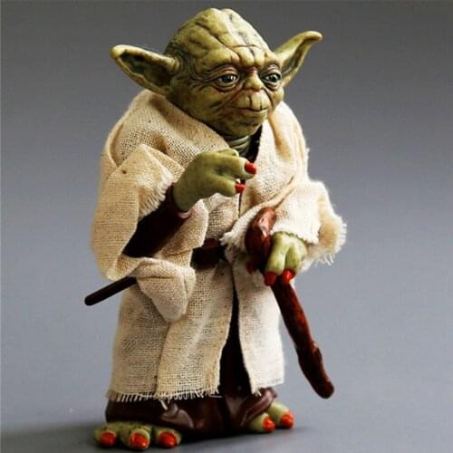Hot Toys Disney Star Wars Yoda Darth Vader Action Figure Doll Toys The Force Awakens Jedi Master Yoda Anime Figures Lightsaber
