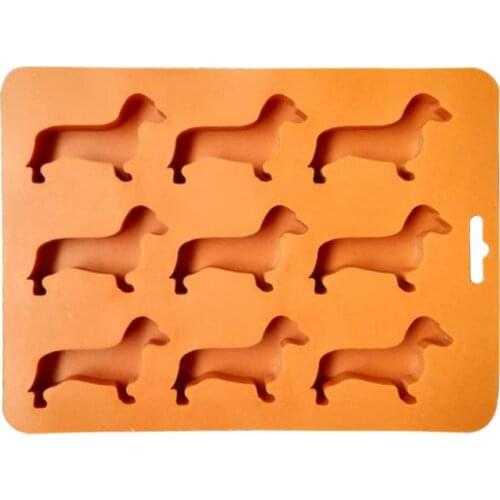 9 Holes Dog Ice Cube Mold Ice Tray Kitchen DIY Baking Tools Chocolate Jello