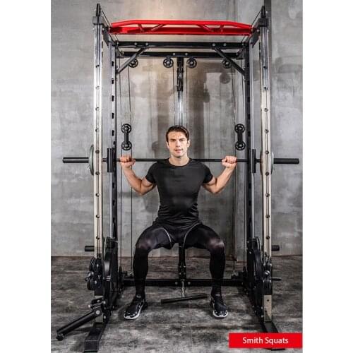 Free Squat Bench Press Frame Smith Machine Steel Squat Rack Gantry Frame Sport Fitness Home Comprehensive Training Device