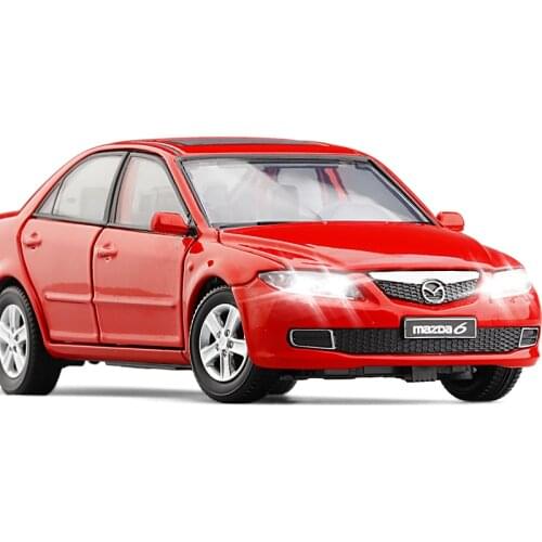 1/32 MAZDA 6 JKM Diecast Metal Model Car Toys Kids Lighting Pull Back