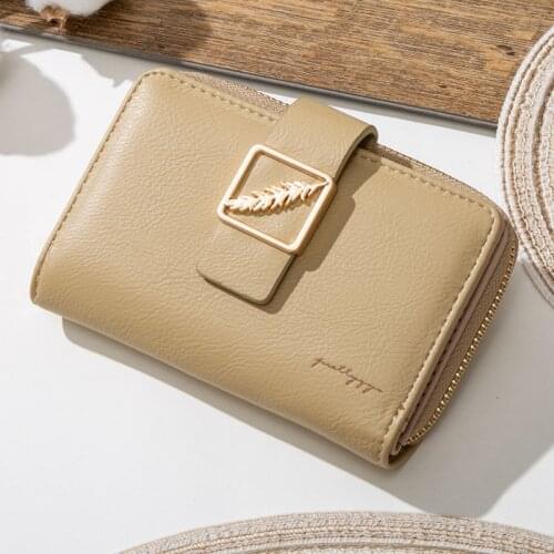 Brand Designer High Capacity Women Medium Wallets Pu Leather Zipper Coin Card Holder Ladies Purse Wallet Female