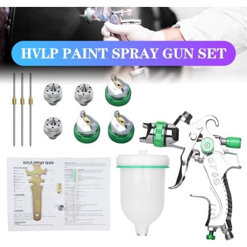 HVLP Paint Spray Gun Set 1.4mm 1.7mm 2.0mm Steel Nozzle Cars Painting Furnitures DIY Painting Kit Car Auto Repair Tool Spray Gun