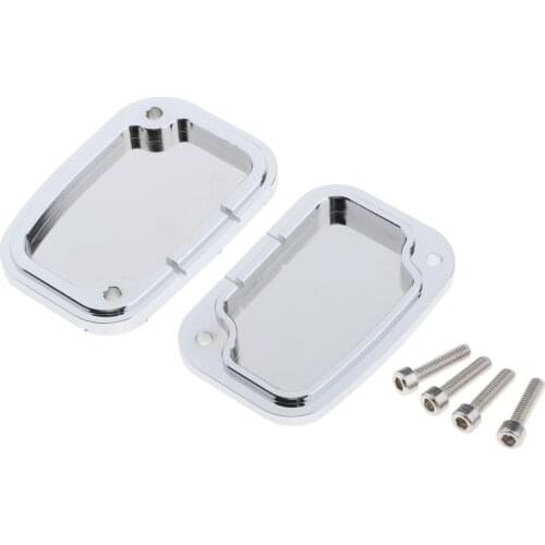 2 Pcs Motorcycle Front Brake Master Cylinder Cover Reservoir Cap For Harley FLH/FLHR/FLHRC/FLHT/FLHTK/FLRT/VRSCA/VRSCD 2006-17