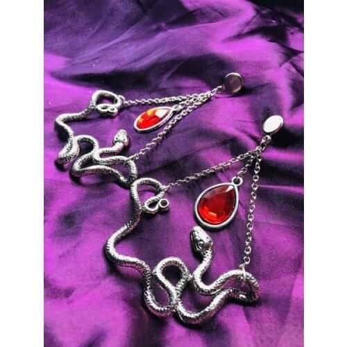 Snake Statement Earrings, Snake Ear Studs,Dangling Earrings, Statement Large Earrings, Gift for Her