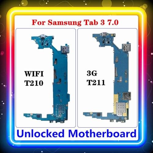 For Samsung Galaxy Tab 3 7.0 T210 T211 Motherboard With Full Chips Android OS Installed Original Replaced Clean Main Board