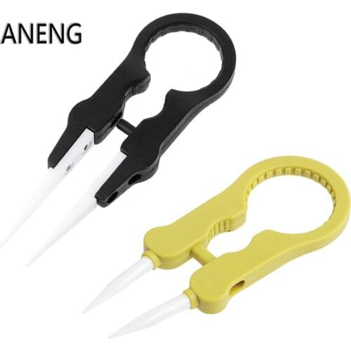 Multifunctional Steam Vaper Ceramic Insulation Head Tweezers Forceps Black