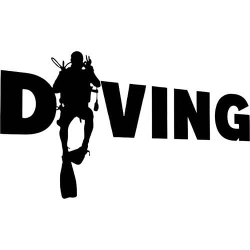 Fashion Diver Diving Sticker Car Auto Bumper Window Computer Decal Decoration PET Reflective Material