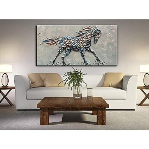 Wall Art horse Picture For Living Room Modern knife Canvas Oil Painting Office Decoration 100% Hand Painted animal Pictures