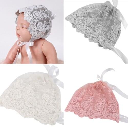 2018 NEW M89CInfant Newborn Baby Girls Kids Lace Floral Hat Cap Beanie Bonnet Hats Photo Prop
