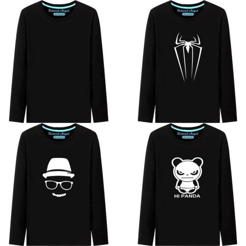 New Game Luminous T Shirt Children 2021 Funny Rock T-shirt For Boys Girls Kids Clothing Long Sleeve Cartoon Cotton Tops 3-15T