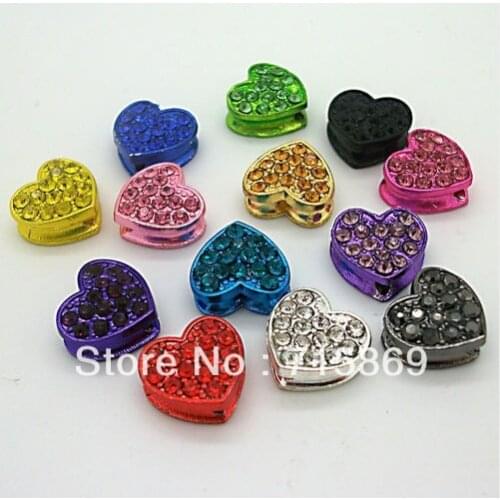 Wholesale 200pcs/lot Crystal Pave Disco Heart rhinestone Beads DIY Jewellery Making Premium Quality Beading